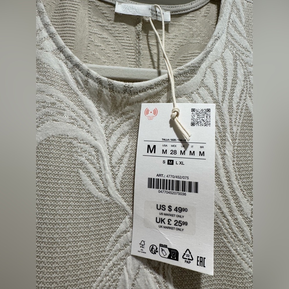 Zara Cream Midi Dress - Picture 6 of 8